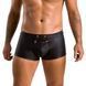 Чоловічі шкіряні боксери з клапаном Passion 050 SHORT PATRICK S/M Black