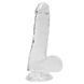 Прозорий фалоімітатор Alive Jelly Dildo Pepito діаметр 3,5 см SO3982 фото 1